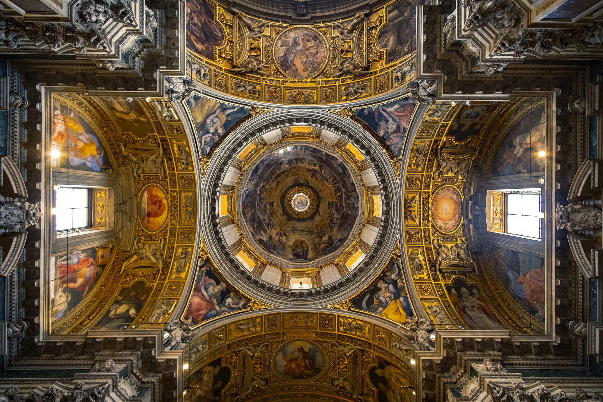 Low angle shot of Basilica of Santa Maria Maggiore in Rome, Italy