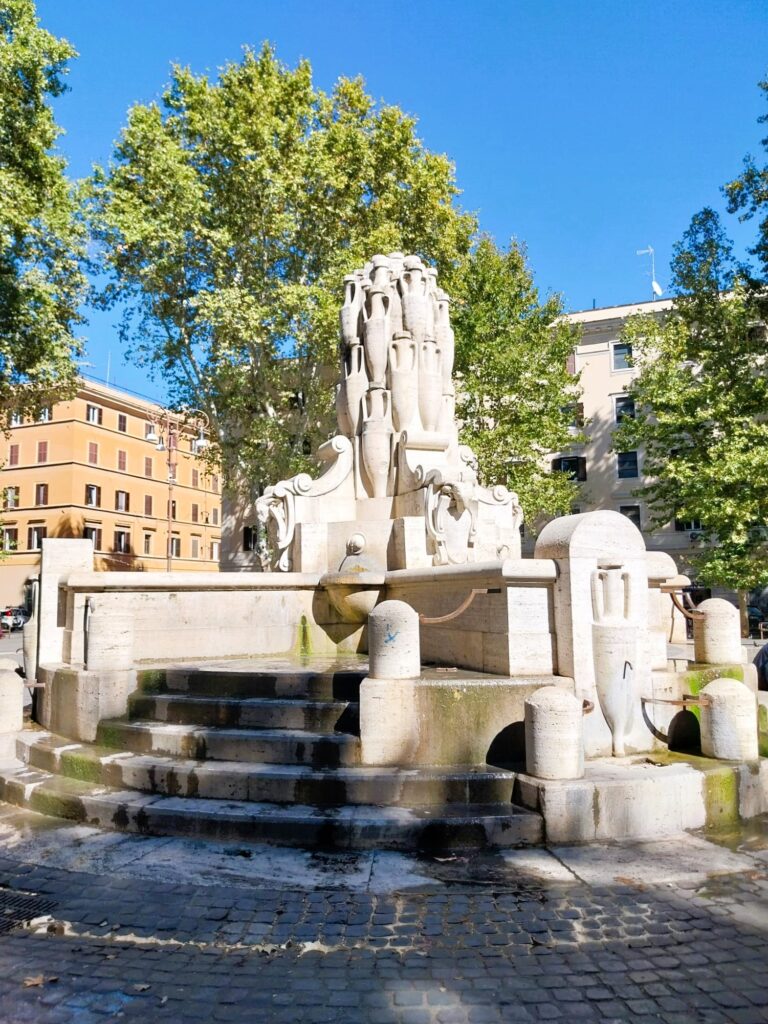 Testaccio Rome: 4 steps through history, flavors, and authentic Roman life 2 Testaccio Rome Fountain of the Amphorae