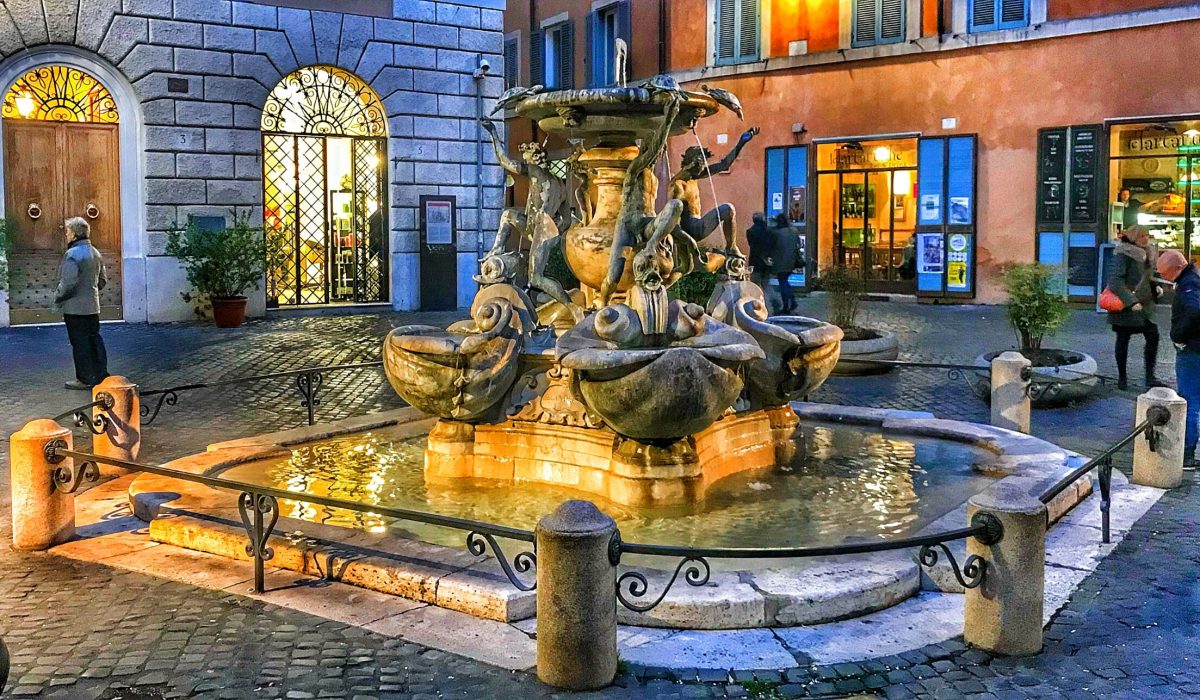 Jewish Ghetto and Tiber Island Walking Tour 9 Piazza Mattei-fontana delle tartarughe