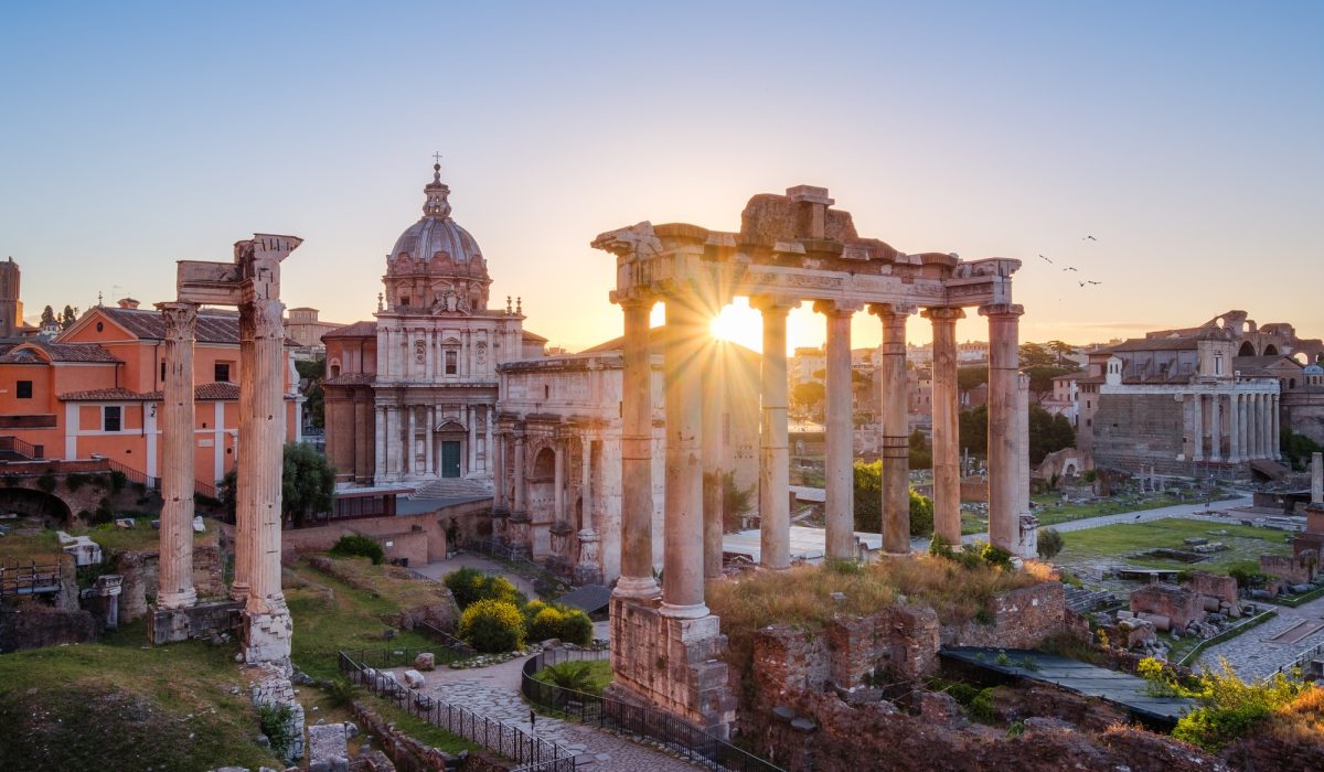 Colosseum and Roman Forum Tour 7 Scenic view of Roman Forum at sunrise, Rome